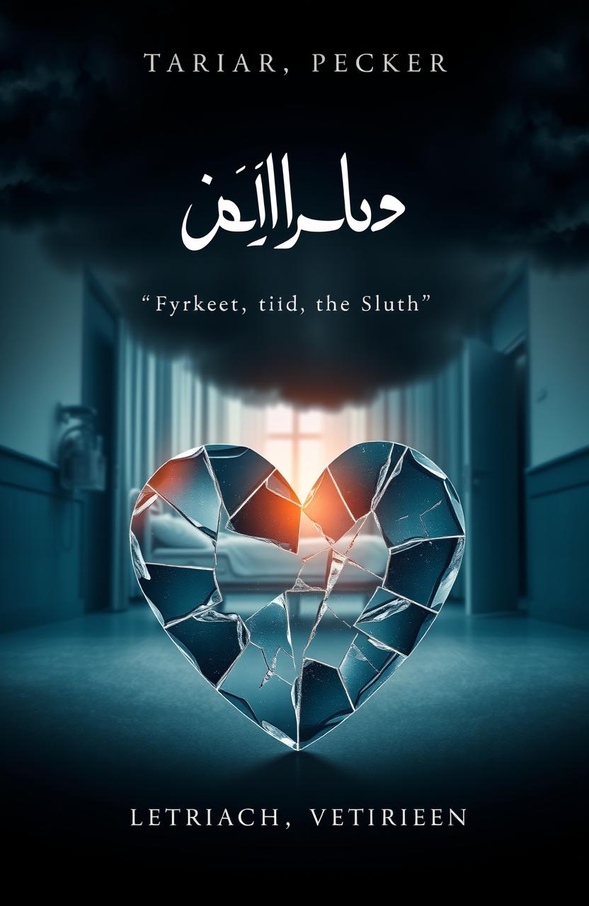 A book cover design for a novel titled 'الألم الفراق' ('The Pain of Separation')