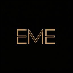 A linear minimalist logo design inspired by the text 'EME'