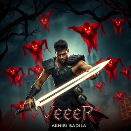 A dramatic scene from the action-packed supernatural thriller 'Veer: Akhiri Badla
