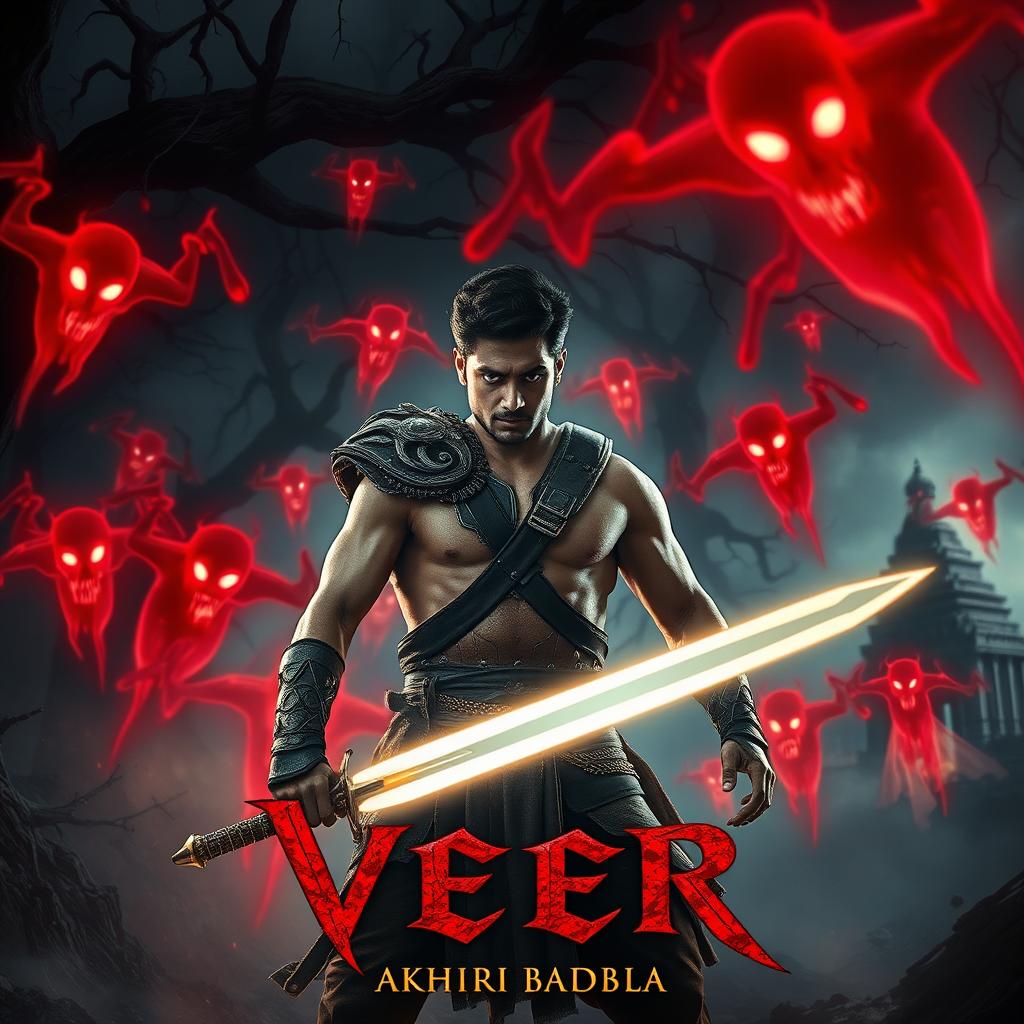 A dramatic scene from the action-packed supernatural thriller 'Veer: Akhiri Badla