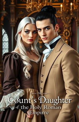 A romantic scene featuring a couple inspired by noble heirs of the Holy Roman Empire