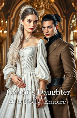 A romantic scene featuring a couple inspired by noble heirs of the Holy Roman Empire