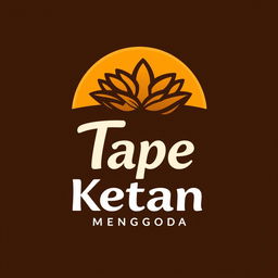 A visually striking logo design for a brand named 'Tape Ketan Menggoda'