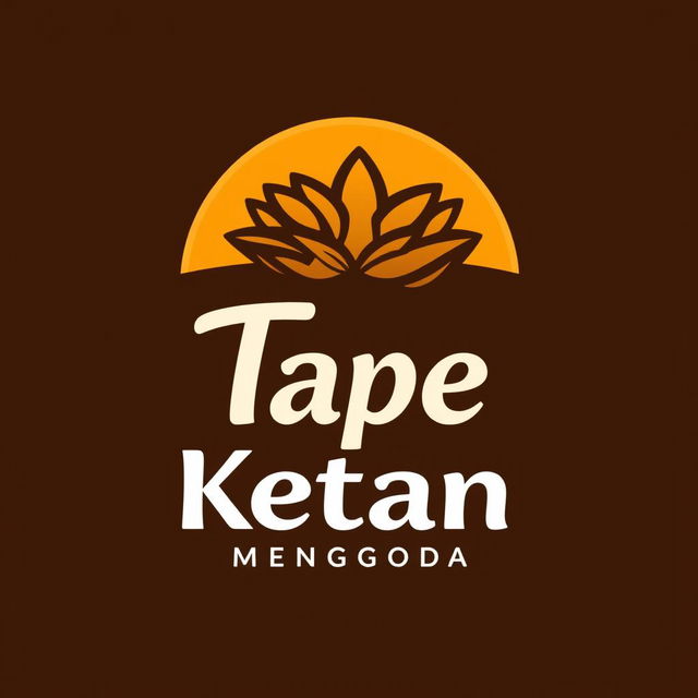 A visually striking logo design for a brand named 'Tape Ketan Menggoda'