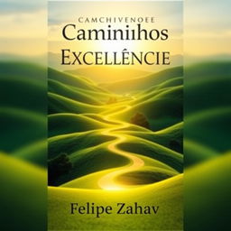 A captivating book cover design for 'Caminhos para a Excelência Pessoal' by Felipe Zahav