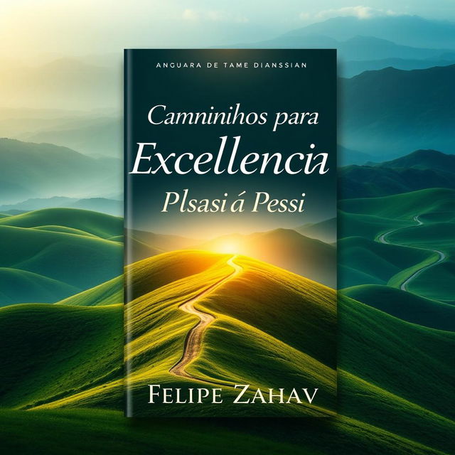 A captivating book cover design for 'Caminhos para a Excelência Pessoal' by Felipe Zahav