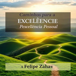 A captivating book cover design for 'Caminhos para a Excelência Pessoal' by Felipe Zahav