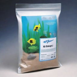 A high-definition illustration depicts a custom-designed plastic bag labeled 'SIO-SAND'