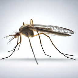 A hyper-realistic image of a mosquito