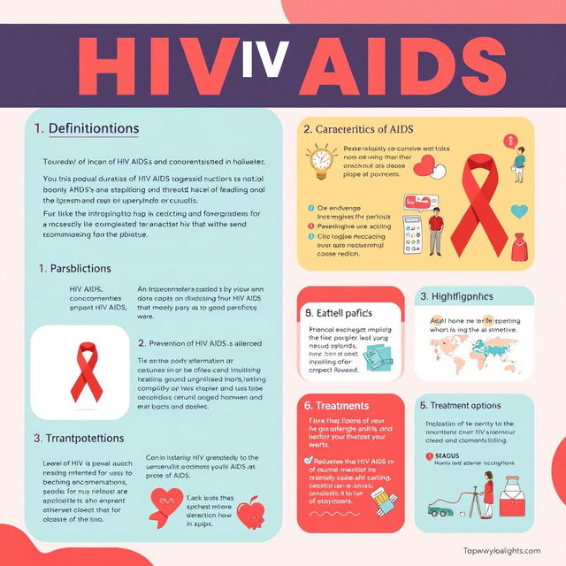 A visually engaging and informative poster about HIV AIDS