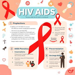 A visually engaging and informative poster about HIV AIDS