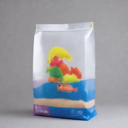 A vibrant, high-definition illustration presents a 'SIO-SAND' branded, custom-designed heavy-duty plastic bag