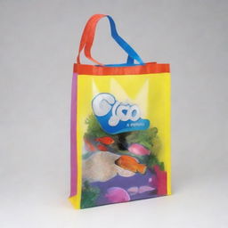 A vibrant, high-definition illustration presents a 'SIO-SAND' branded, custom-designed heavy-duty plastic bag