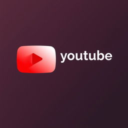 A logo design inspired by the YouTube logo, featuring a stylized play button icon integrated into the design