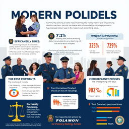 A visually engaging poster focusing on the theme of modern policing models in urban environments