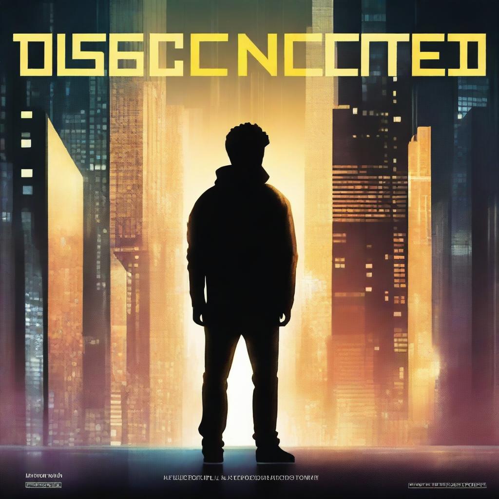 The cover is a high-quality digital art piece that encapsulates the concept of disconnection in a digital world, hinting at a journey towards genuine connection