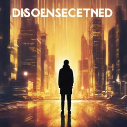 The cover is a high-quality digital art piece that encapsulates the concept of disconnection in a digital world, hinting at a journey towards genuine connection