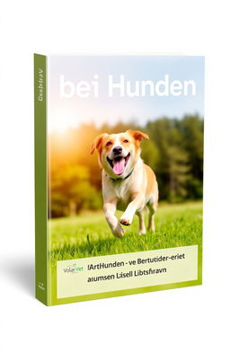 A professional book cover design for a dog health guide titled 'Arthrose bei Hunden – Ein Ratgeber für mehr Lebensfreude'