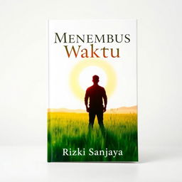 A book cover for 'Menembus Waktu' by Rizki Sanjaya