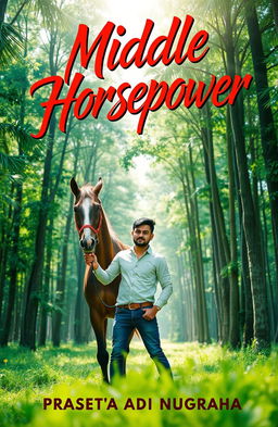 A book cover design for 'Middle Horsepower' by Prasetya Adi Nugraha