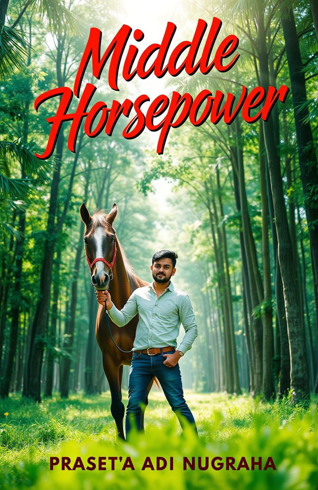 A book cover design for 'Middle Horsepower' by Prasetya Adi Nugraha