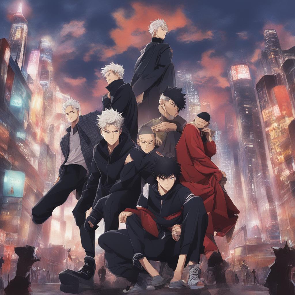 A high-quality Jujutsu Kaisen and Nike collaboration digital art image