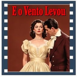 Curiosidades sobre o filme 'E o Vento Levou' como a sua produção épica em Technicolor, a escolha do elenco, especialmente de Vivien Leigh como Scarlett O'Hara e Clark Gable como Rhett Butler, e as locações em Atlanta, Georgia