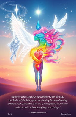 A beautiful and detailed visual representation of the concepts of Spirit, Soul, and Body based on Scripture