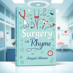 A visually appealing book cover design for 'Surgery in Rhyme' by Amjad Alnimer