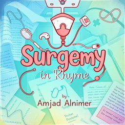 A visually appealing book cover design for 'Surgery in Rhyme' by Amjad Alnimer