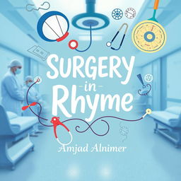 A visually appealing book cover design for 'Surgery in Rhyme' by Amjad Alnimer