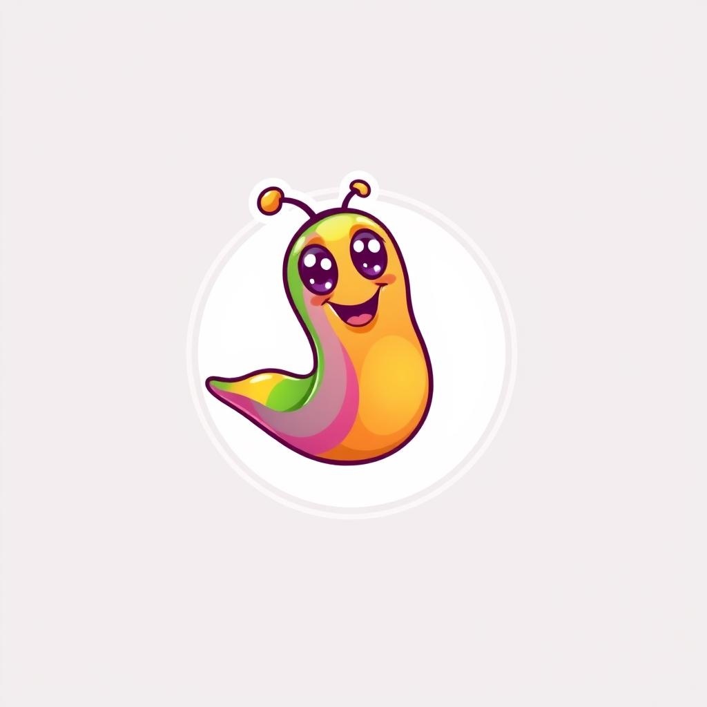 A quirky and eye-catching logo design featuring a cartoon-style gelatin slug