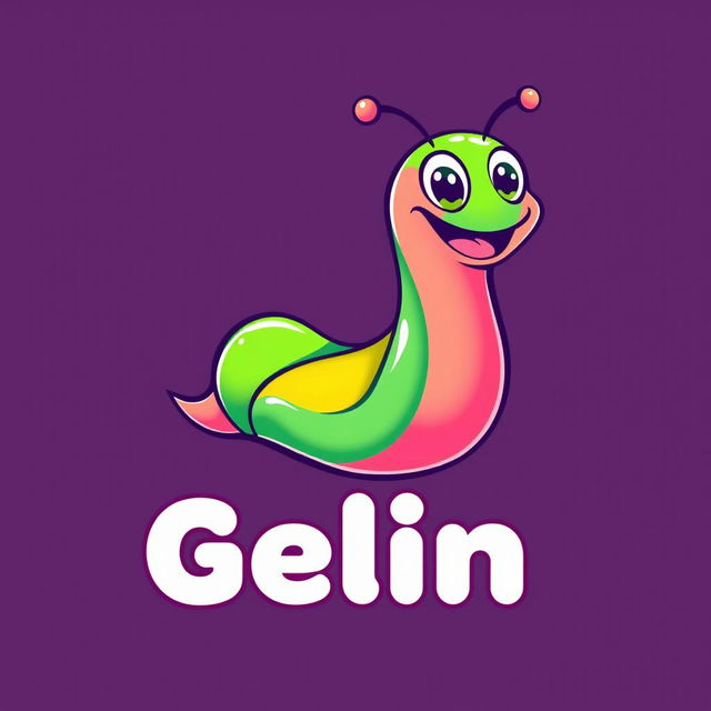 A quirky and eye-catching logo design featuring a cartoon-style gelatin slug