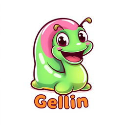 A quirky and eye-catching logo design featuring a cartoon-style gelatin slug