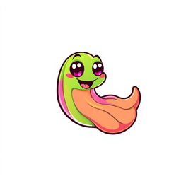 A quirky and eye-catching logo design featuring a cartoon-style gelatin slug