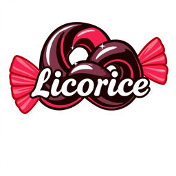 A stylish and vibrant logo design featuring a cartoon-style licorice stick