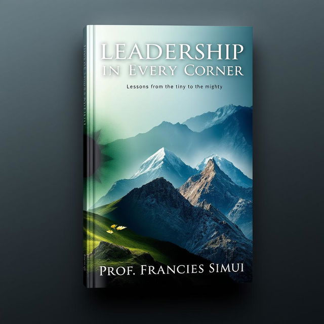 A striking book cover design titled 'Leadership in Every Corner: Lessons from the Tiny to the Mighty'