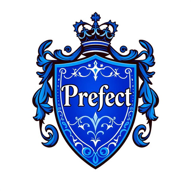 An eye-catching coat of arms featuring the word 'Prefect' prominently displayed