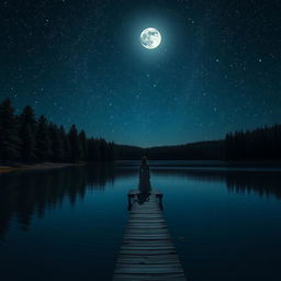 A captivating night sky filled with twinkling stars over a serene lake reflecting the celestial objects above