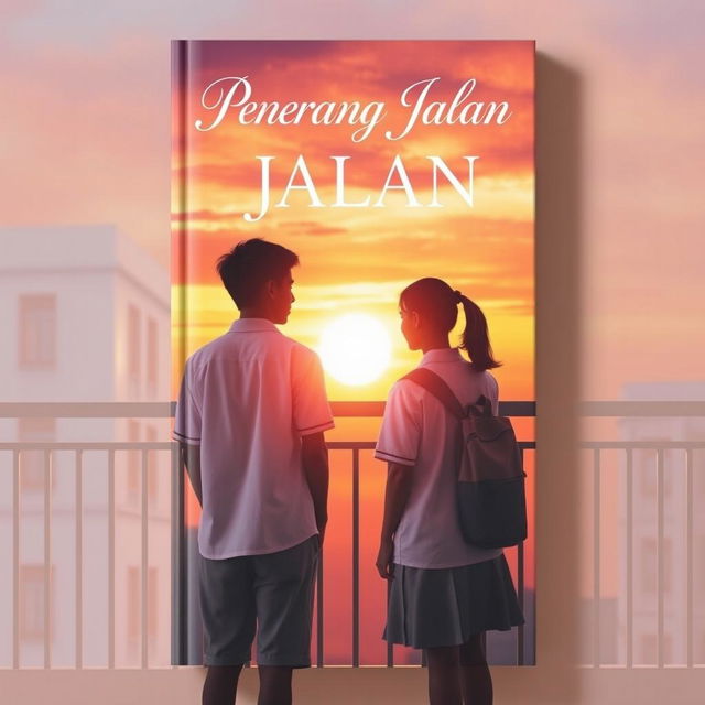 A visually striking book cover for a novel titled 'Penerang Jalan