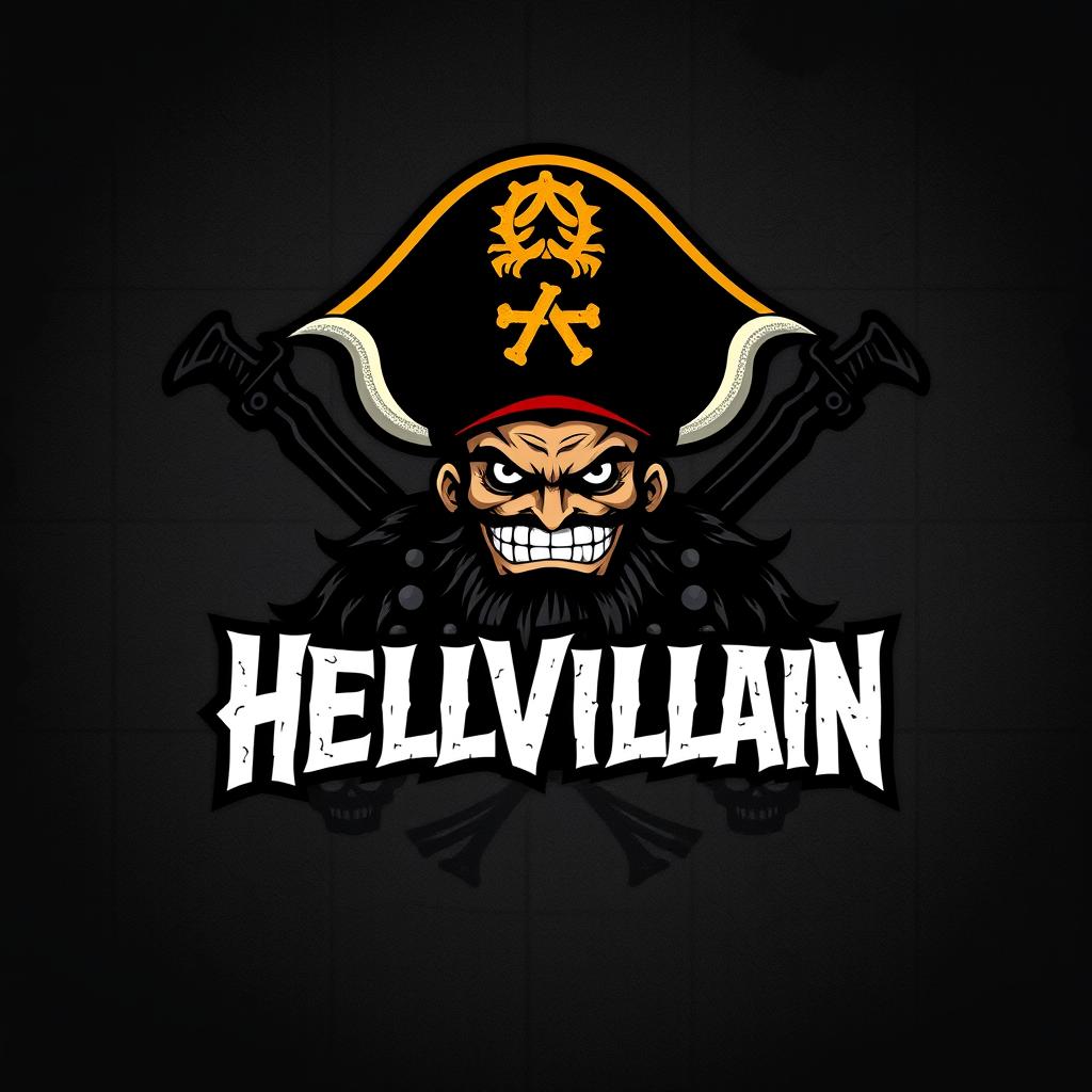 A logo design featuring the name 'HELLVILLAIN APPAREL BRAND' in bold, striking typography with a dark and edgy aesthetic