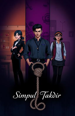 A scene featuring three distinct characters, each standing separately, representing different personalities