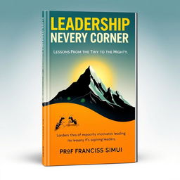 A visually striking book cover for 'Leadership in Every Corner: Lessons from the Tiny to the Mighty' by Prof