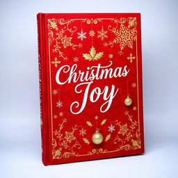 A vibrant red Christmas-themed book cover, featuring intricate gold and white patterns that evoke the holiday spirit