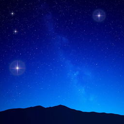 A stunning digital art depiction of a starry night sky, perfect for a space-themed logo