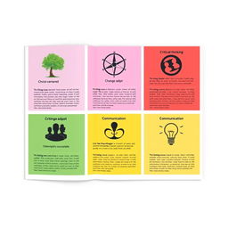 A visually appealing publication material showcasing how to incorporate University Graduates Attributes into a successful career
