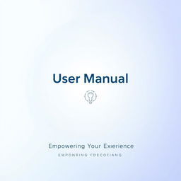 A visually appealing cover for a user manual, featuring a sleek and modern design