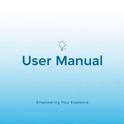 A visually appealing cover for a user manual, featuring a sleek and modern design
