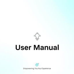 A visually appealing cover for a user manual, featuring a sleek and modern design
