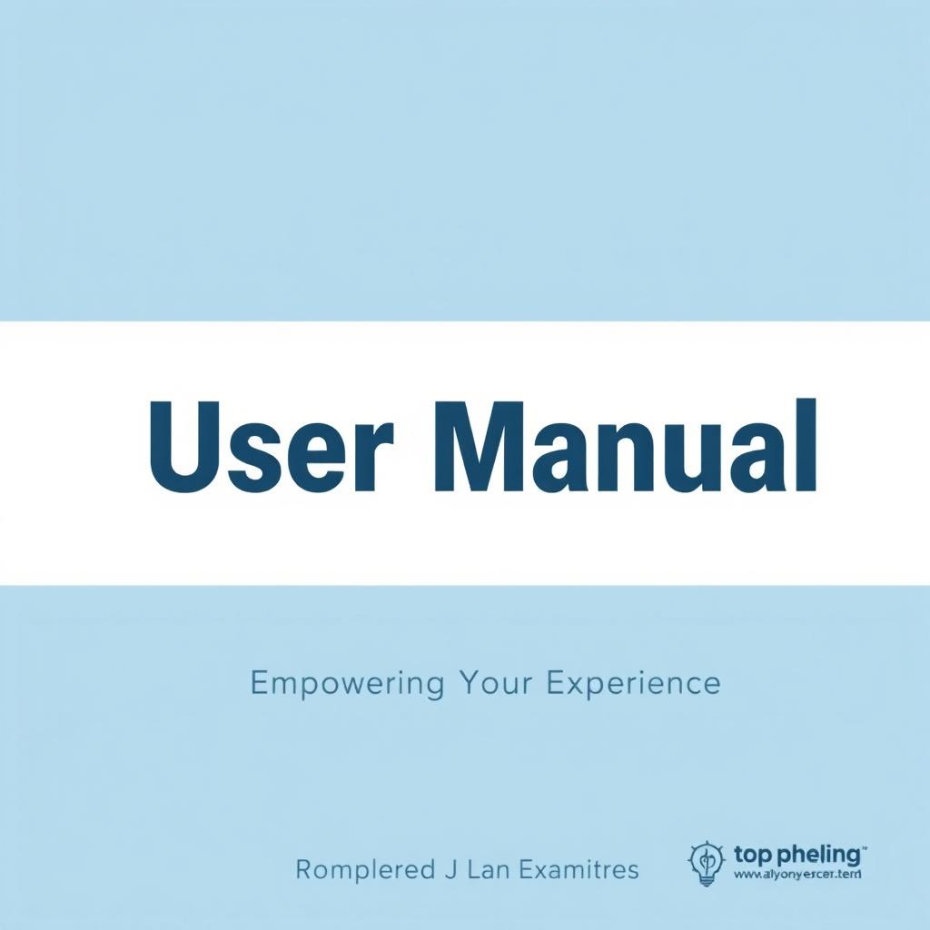 A visually appealing cover for a user manual, featuring a sleek and modern design